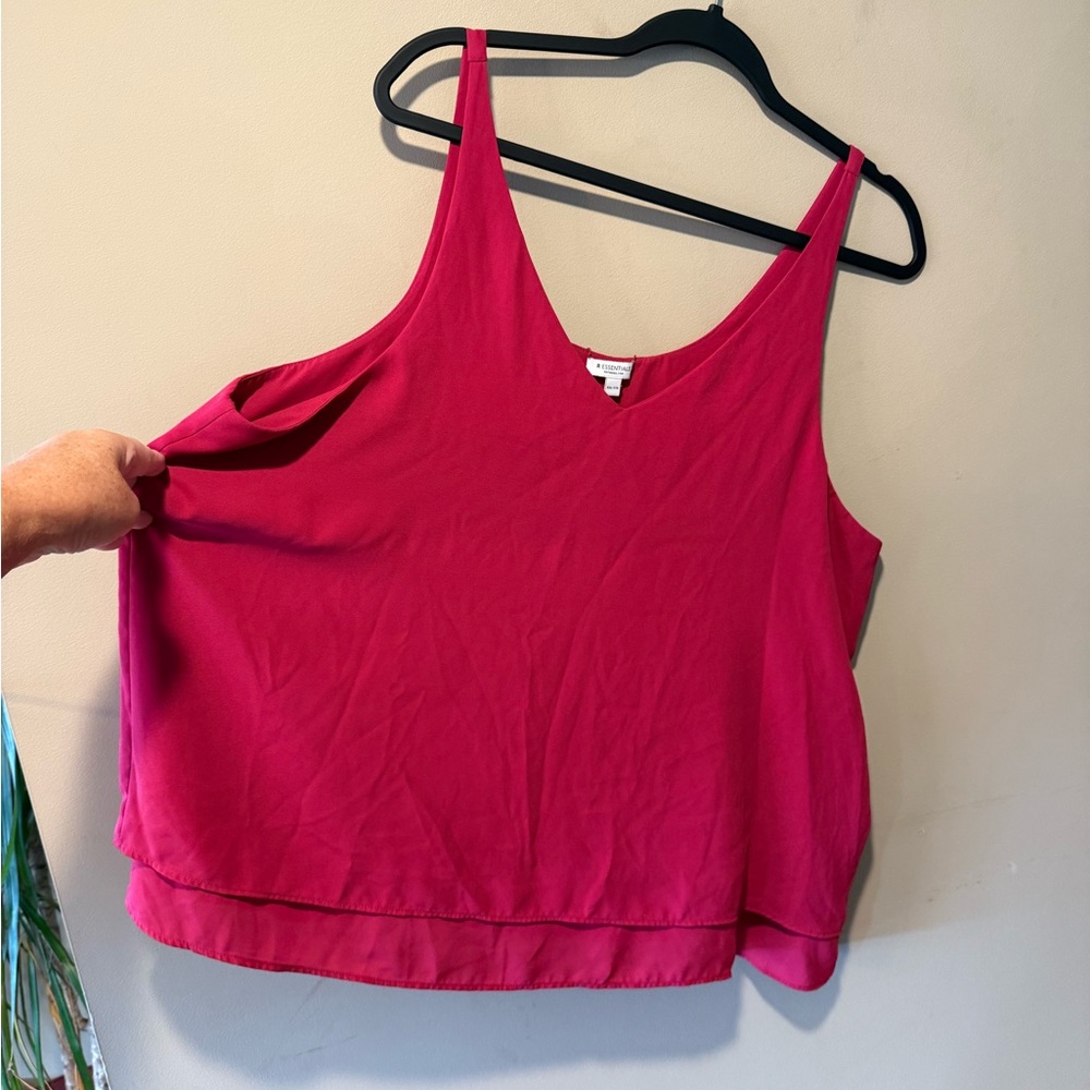 Reitmans Raspberry Red Layered Cami Tank Top - Picture 8 of 12